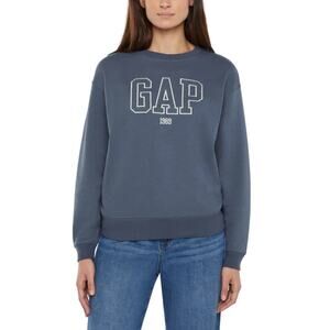 Gap Women's Logo Crewneck Sweatshirt, Blue (Vintage Indigo), (Size M) NWT